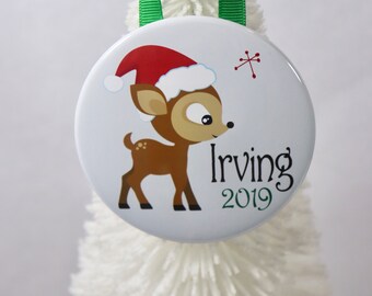 2023 Personalized Christmas Ornament, Little Deer Christmas Ornament, Custom Ornament