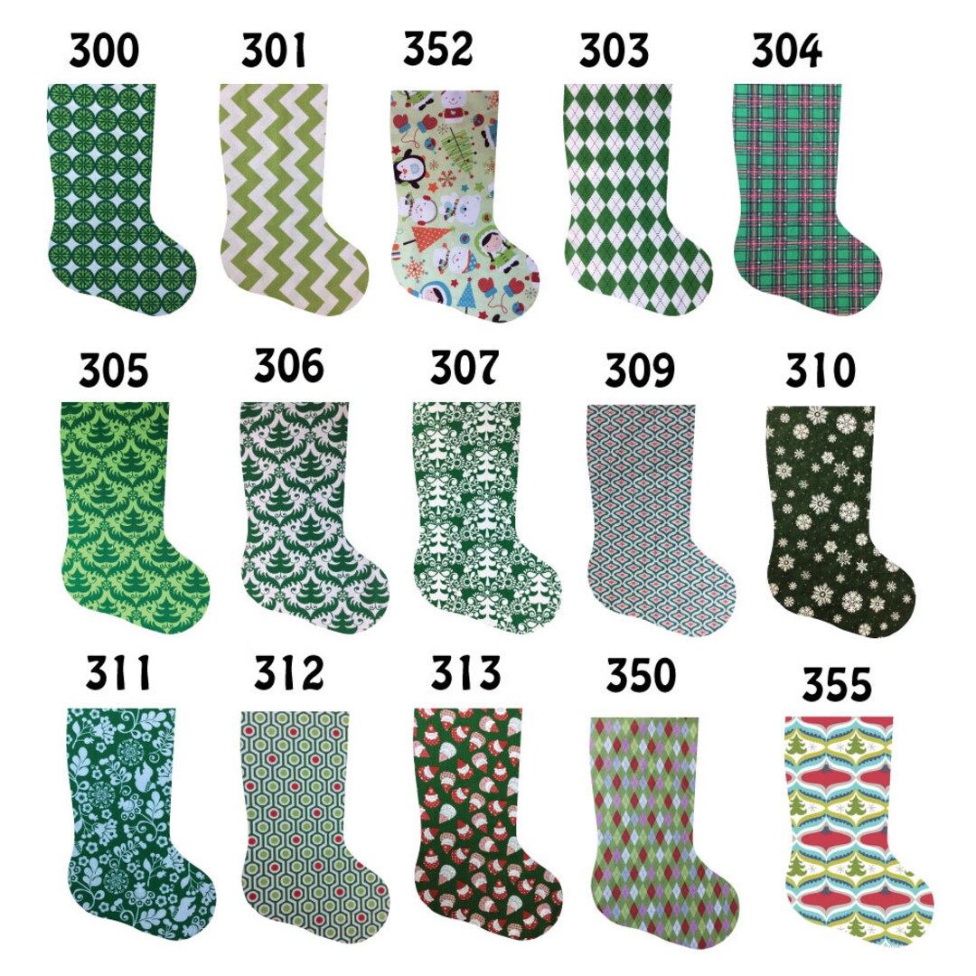 Green Christmas Stockings Personalized Christmas Stocking Monogram