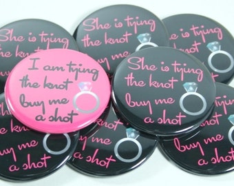 Tying the Knot Custom Bachelorette Party Buttons