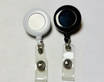 retractable badge reel lanyard component ADD ON ONLY - must purchase lanyard separately