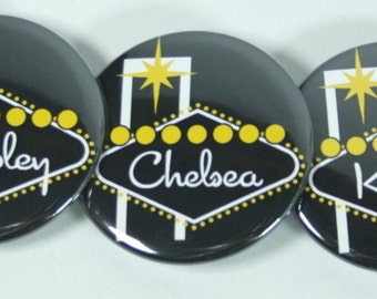 Vegas Bachelorette Party Custom Buttons