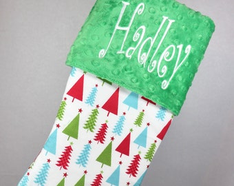 Christmas Stocking Children, Family  Christmas Stockings Personalized Christmas Stocking Holiday Stockings Decoration for Christmas Blue