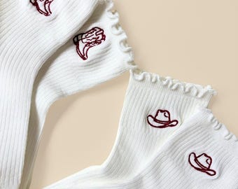Last Rodeo Bachelorette Favors for Cowgirl Party Embroidered Socks Cowboy Boots Western Themed Girls Night Out Gift for Country Girl