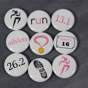 White Running Marathon Race Bib Number Magnets - MPCO Magnets
