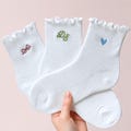 Custom Ruffle Sock Bridesmaid Gift Set Bridal PartyMonogrammed Bridesmaid Proposal Bachelorette Weekend Personalized Coquette Sock Women