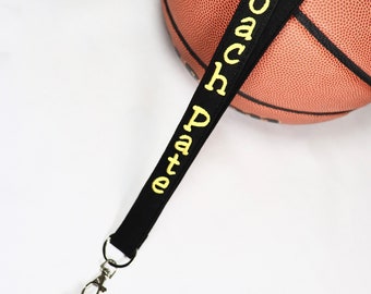 Coach Gifts | Gift for Male Teacher | Coach Gift Basketball | Lanyard for Coach Whistle | Personalized Coach Lanyard | Custom Gift for Coach