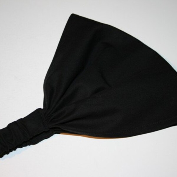 WOMENS HEADBAND - Basic BLACK headscarf for women, Headband for Teens, Headscarf for Women