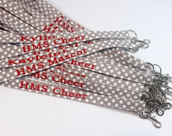 Team Lanyards, Dance Team Lanyards, Swim Team Lanyards, Cheer Lanyards, Pom Lanyards, Softball Lanyards, Personalized Lanyards