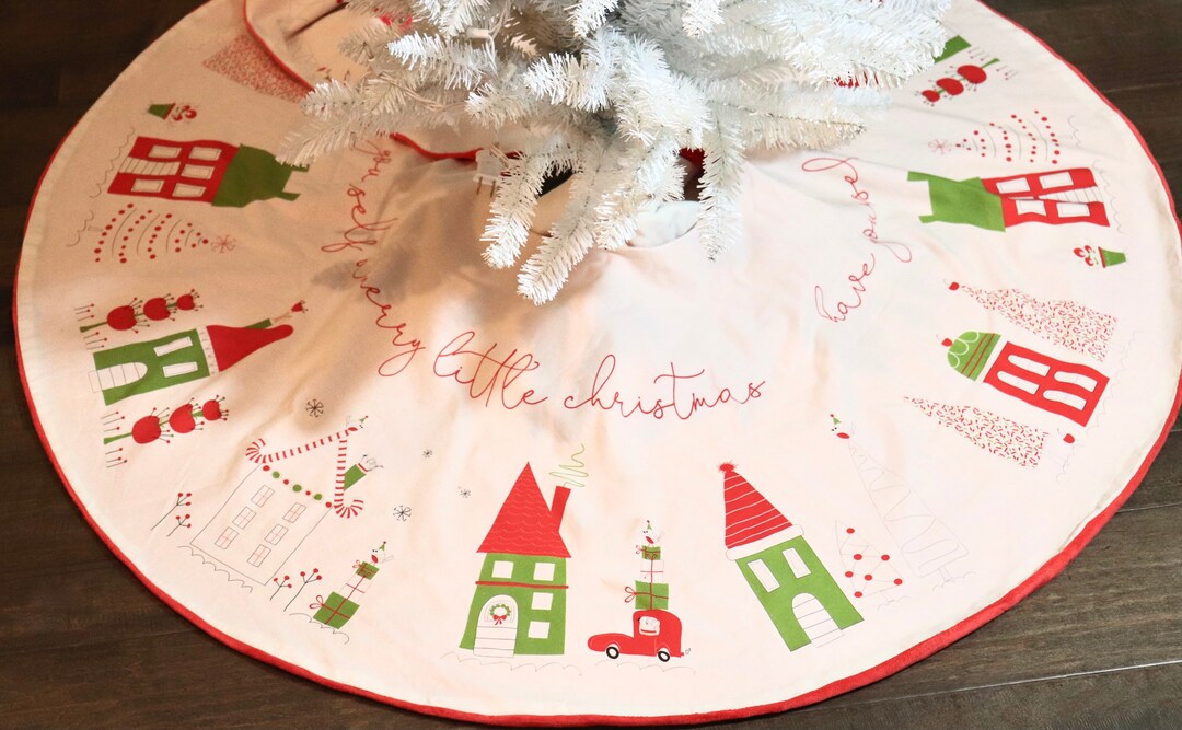 Tree Skirt Do It Yourself Personalized Christmas Tree Skirt Etsy
