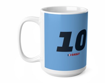 Alpine F1 ceramic coffee cup - featuring Pierre Gasly and Esteban Ocon