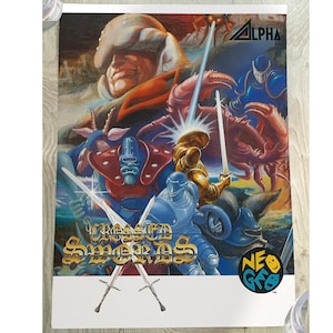 Crossed Swords Poster, Neo Geo Game Wall Art, Retro RPG Print, Alpha Denshi , NEOGEO arcade