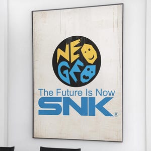 Neo Geo Poster, SNK &#39;The Future Is Now&#39; Print, 90s Retro Gaming Wall Art, Vintage Arcade Decor, AES MVS Collector Gift