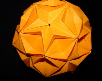 Orange Origami Ball