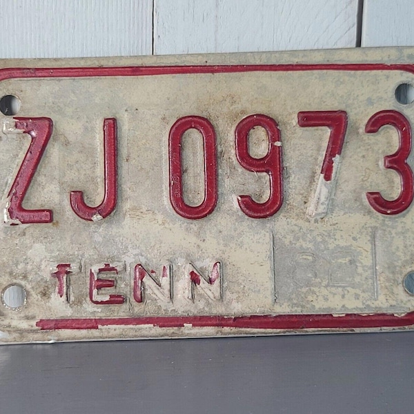 Vintage 70s Tennessee License Plate