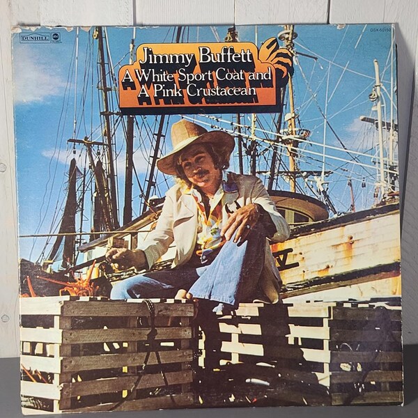 Jimmy Buffett White Sport Coat & A Pink Crustacean Vinyl LP