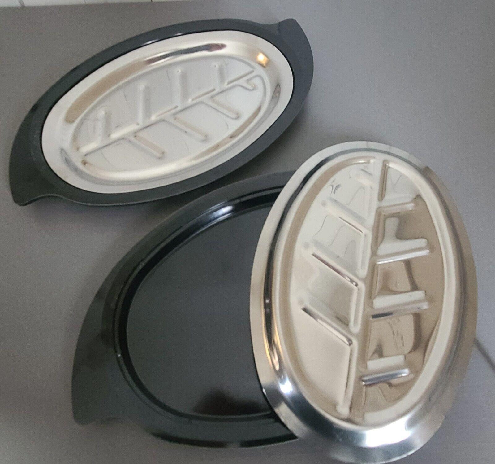 2 NORDIC WARE Steak Sizzle Plate Holders 310 Heavy Aluminum Platters Etsy