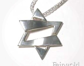 Faith Collection: Jazzy Silver Magen David (with 18 inch sterling silver chain)