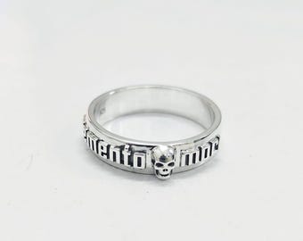 Anillo con calavera, Memento Mori de plata de ley: Joyería con calavera de estilo Dark Academia