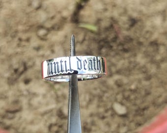 Sterling Silver Skull Ring: Gothic Memento Mori Band