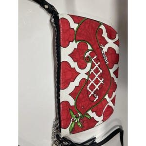 Brighton Purse Love Dove Christmas Holiday Crossbody Bag Red White Black image 9