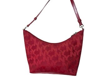 Y2K 2000s Shoulder Bag Red Mini Small Top Handle New York & Co Trendy Vintage
