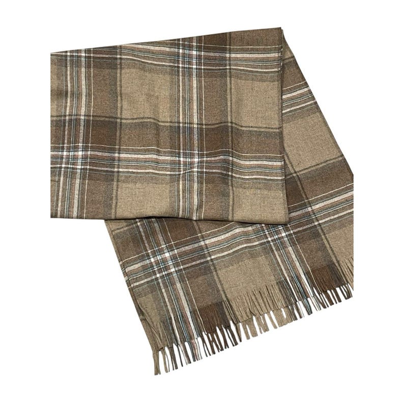 Vintage Pendleton Virgin Wool Plaid Long Skirt Matching Scarf USA Set Medium image 3