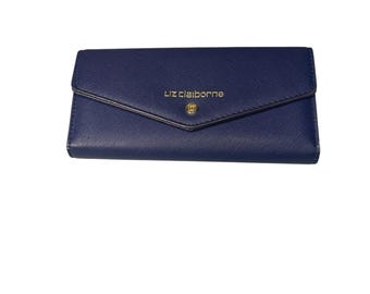 liz claiborne Wallet Y2K Navy Blue Snap Classy Organizer Accessory Checkbook