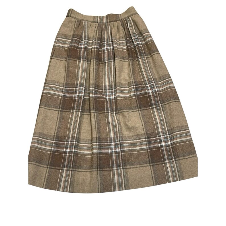 Vintage Pendleton Virgin Wool Plaid Long Skirt Matching Scarf USA Set Medium image 9