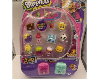 Shopkins Season 5 12 Pack Collectible Figures with Bonus Charms Backpacks