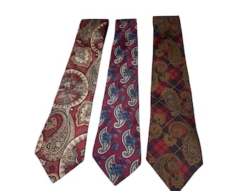 Silk Vintage Necktie Lot Of 3 Tommy Hilfiger John Hill Geoffrey Beene 100%