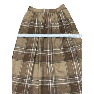 Vintage Pendleton Virgin Wool Plaid Long Skirt Matching Scarf USA Set Medium image 7