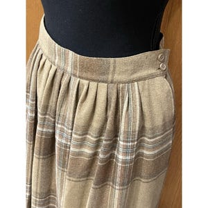 Vintage Pendleton Virgin Wool Plaid Long Skirt Matching Scarf USA Set Medium image 13