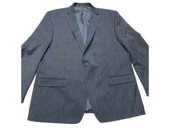 Collection by Michael Strahan Blazer Wool Blend Suit Jacket Gray Men's 48 R