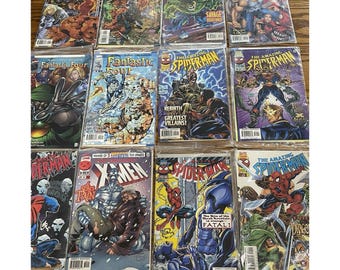 Marvel Comics Sealed Soiderman Fantastic Four Hulk X-men Lot Of 12 90s