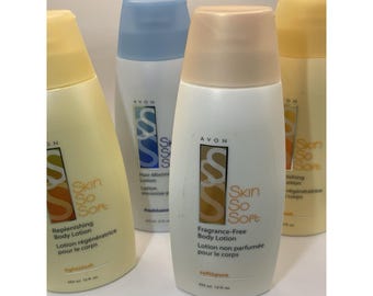 Avon Skin So Soft Lotion Lot Of 4  12 Oz Light And Lush Soft And Pure Fresh