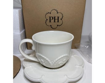 Princess House 1694 MARBELLA Teacup Saucer New In Box