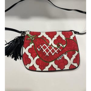 Brighton Purse Love Dove Christmas Holiday Crossbody Bag Red White Black image 1