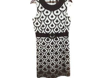 Talbots Sleeveless Linen Dress Women's Size 10 Brown  Zipper Lined Business