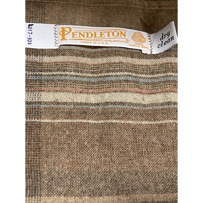 Vintage Pendleton Virgin Wool Plaid Long Skirt Matching Scarf USA Set Medium image 14