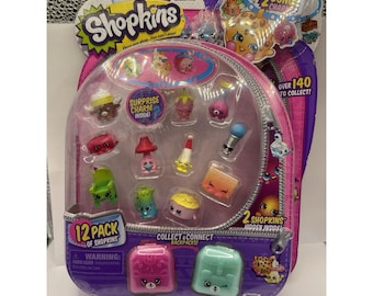 Shopkins Season 5 12 Pack Collectible Figures with Bonus Charms & Backpacks