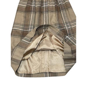 Vintage Pendleton Virgin Wool Plaid Long Skirt Matching Scarf USA Set Medium image 8