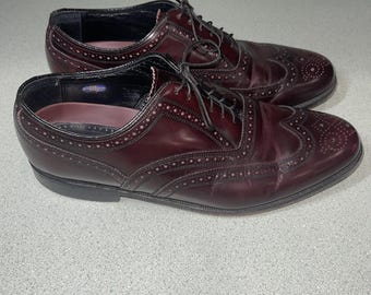 Florsheim Leather Lace Up Men's Dress Shoes Size 10.5 3E Extra Wide Cordovan