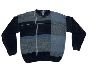 Dockers Colorblock Crewneck Pullover Sweater Men's Large Soft Casual Winter