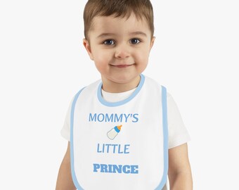 Baby Contrast Trim Jersey Bib