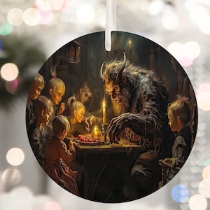 Krampus Ornament PNG | Christmas Krampus | Krampus Decoration | DIY Christmas Decor | Creepy Christmas | Vintage Christmas Sublimation PNG