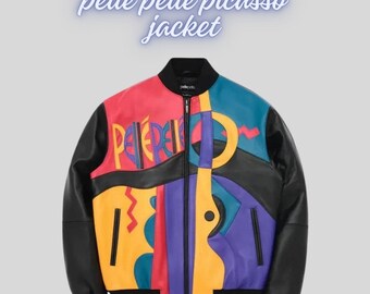 Giacca in pelle Pelle Pelle Picasso, cappotto pelle pelle in stile unico da uomo