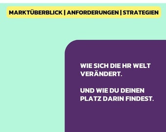 Bewerbungstipps für Quereinsteiger im Personalwesen/HR im Whitepaper "Wie sich die HR Welt verändert & Wie du deinen Platz darin findest"