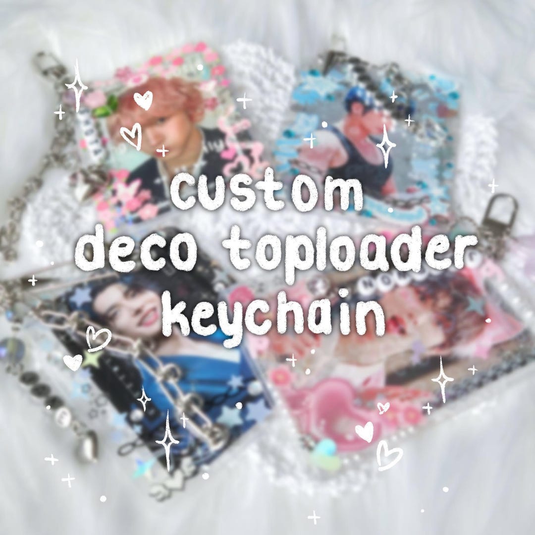 Custom Deco Toploader Keychain - Etsy