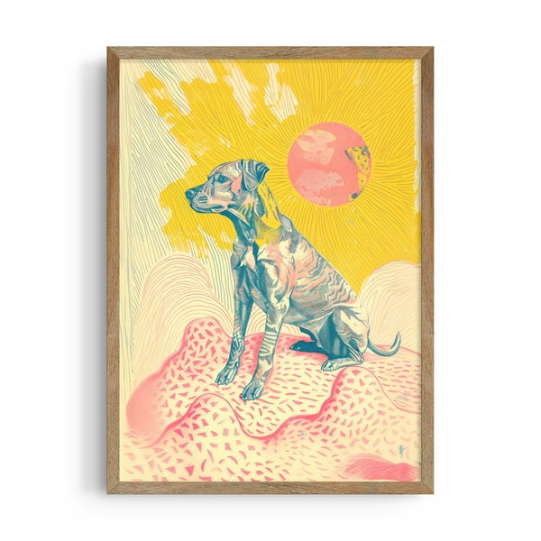 Poster "Hund" - Cooles Poster für Wohnzimmer Kinderzimmer Küche Flur