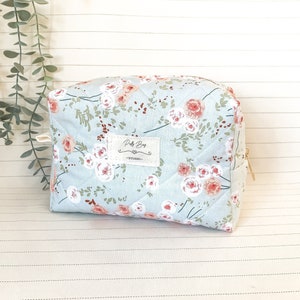 handmade toiletry bag, makeup bag, cosmetics bag, airwrap bag